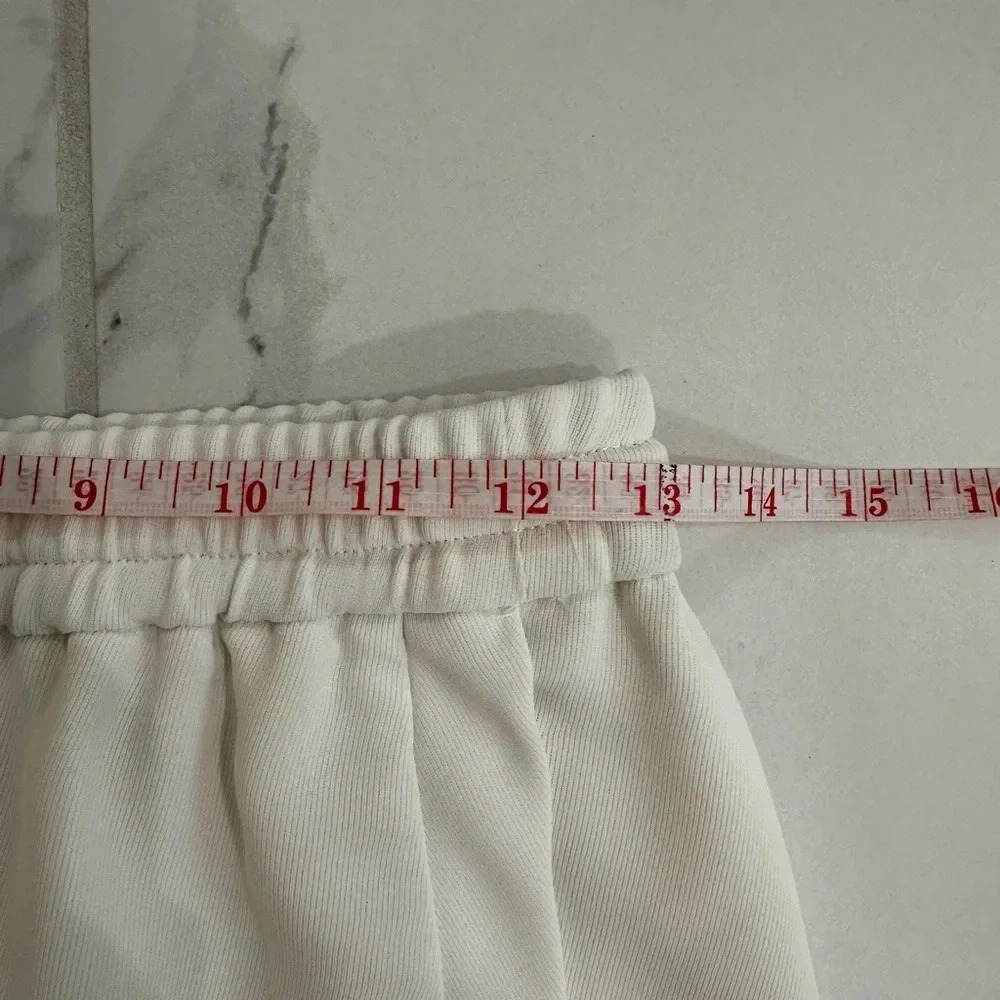 J.Crew Womens Drapey Double Twill Skirt 00 Ivory Mini Drawstring Pockets - Picture 8 of 9